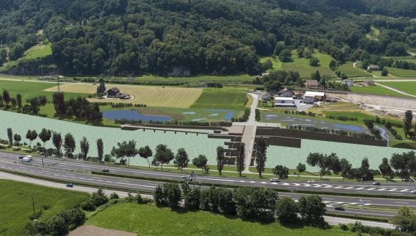 Le barrage au fil de l'eau entre Massongex et Bex devrait connaître l'entame de son chantier en 2026